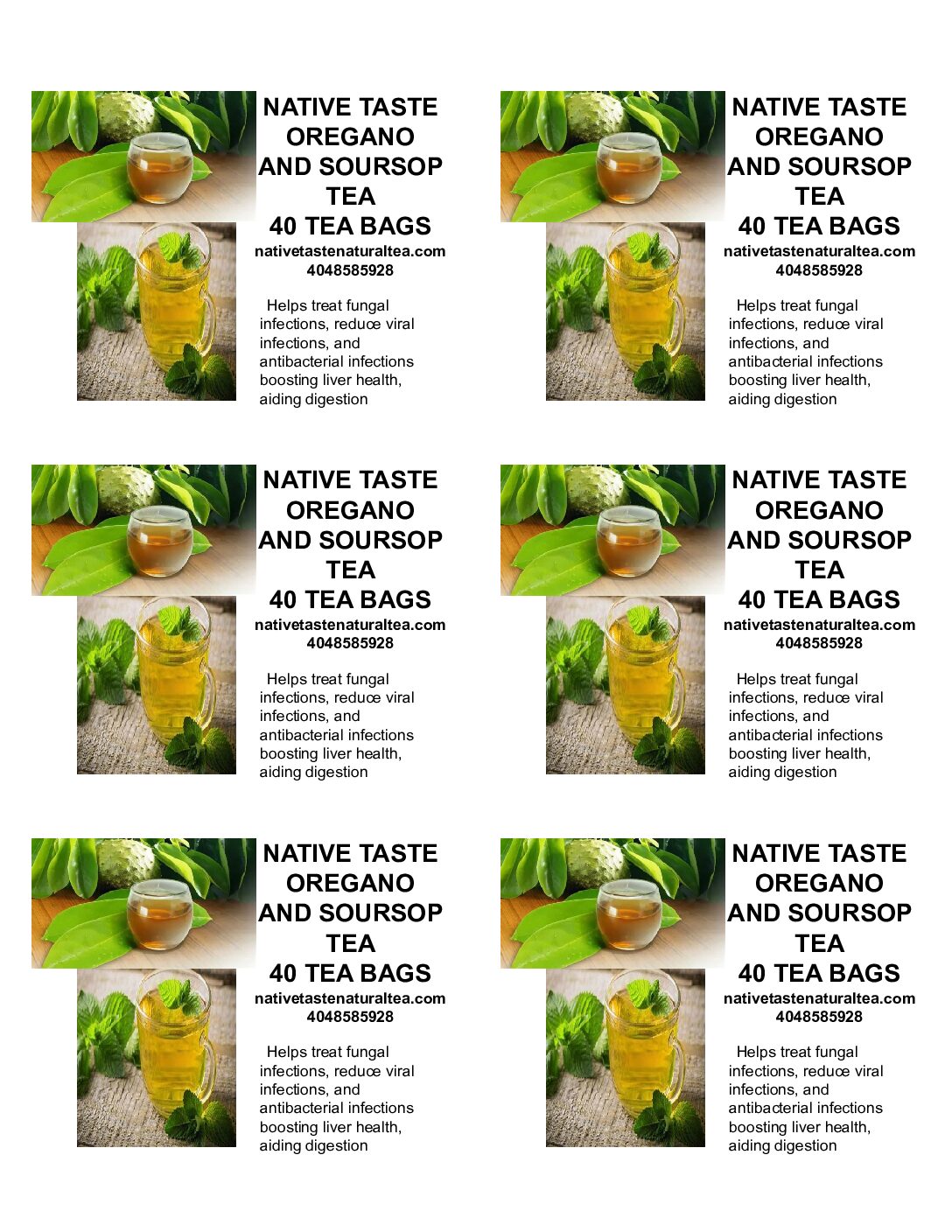 Alternative view of OREGANO AND SOURSOP TEA 40 BAG