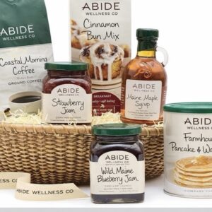 Abide Wellness Co Breakfast 6-Piece Gift Set with Reusable Basket