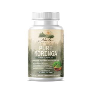 ABIDE WELLNESS MORINGA 60 CAPSULES 800MG ORGANIC